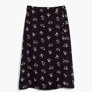 Madewell (NWOT) Side-Button Midi Skirt in Marseille Daisies